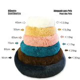 Cama Redonda de Pelúcia para Cães e Gatos