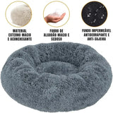 Cama Redonda de Pelúcia para Cães e Gatos